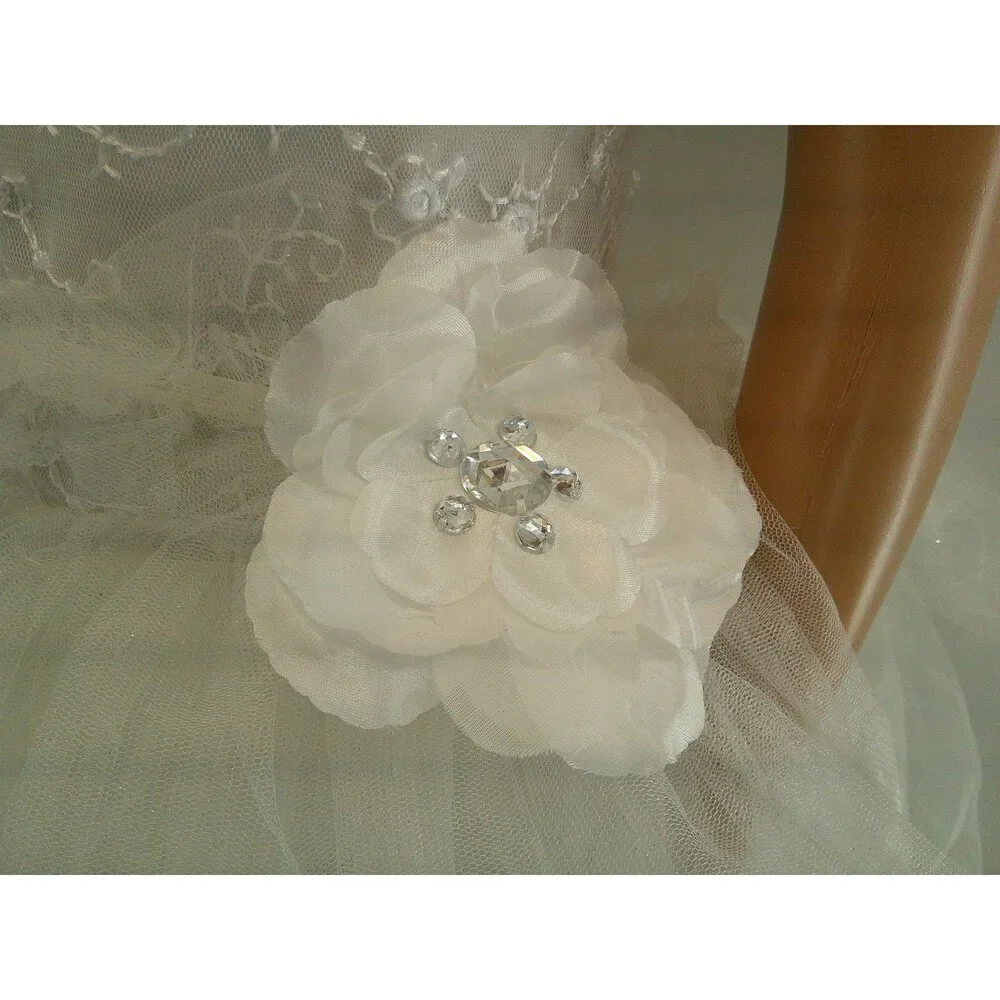 Pre-Owned Dance Costume Ballet Small Child White Curtain Call E352 Sparkle Tutu